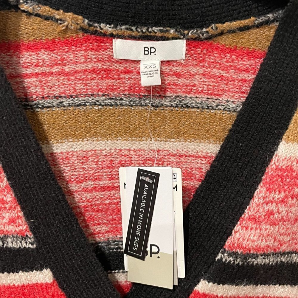 BP Striped Button Down Cardigan - Picture 2 of 4